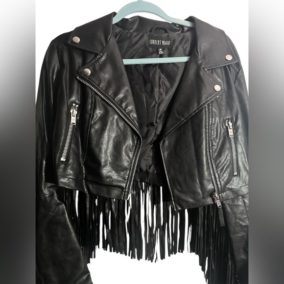 Dolls Kill Jackets & Blazers - Current Mood moto jacket with fringe